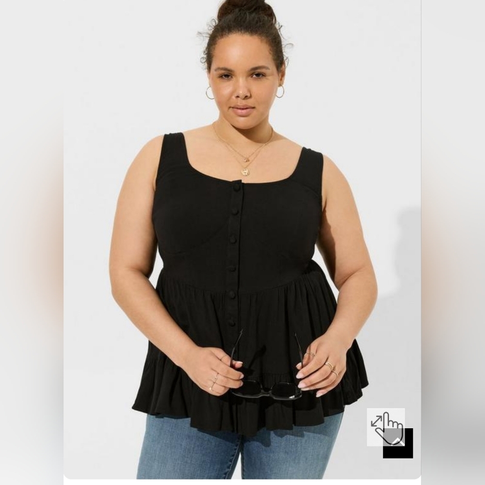 Torrid Rayon Slub Corset Tank